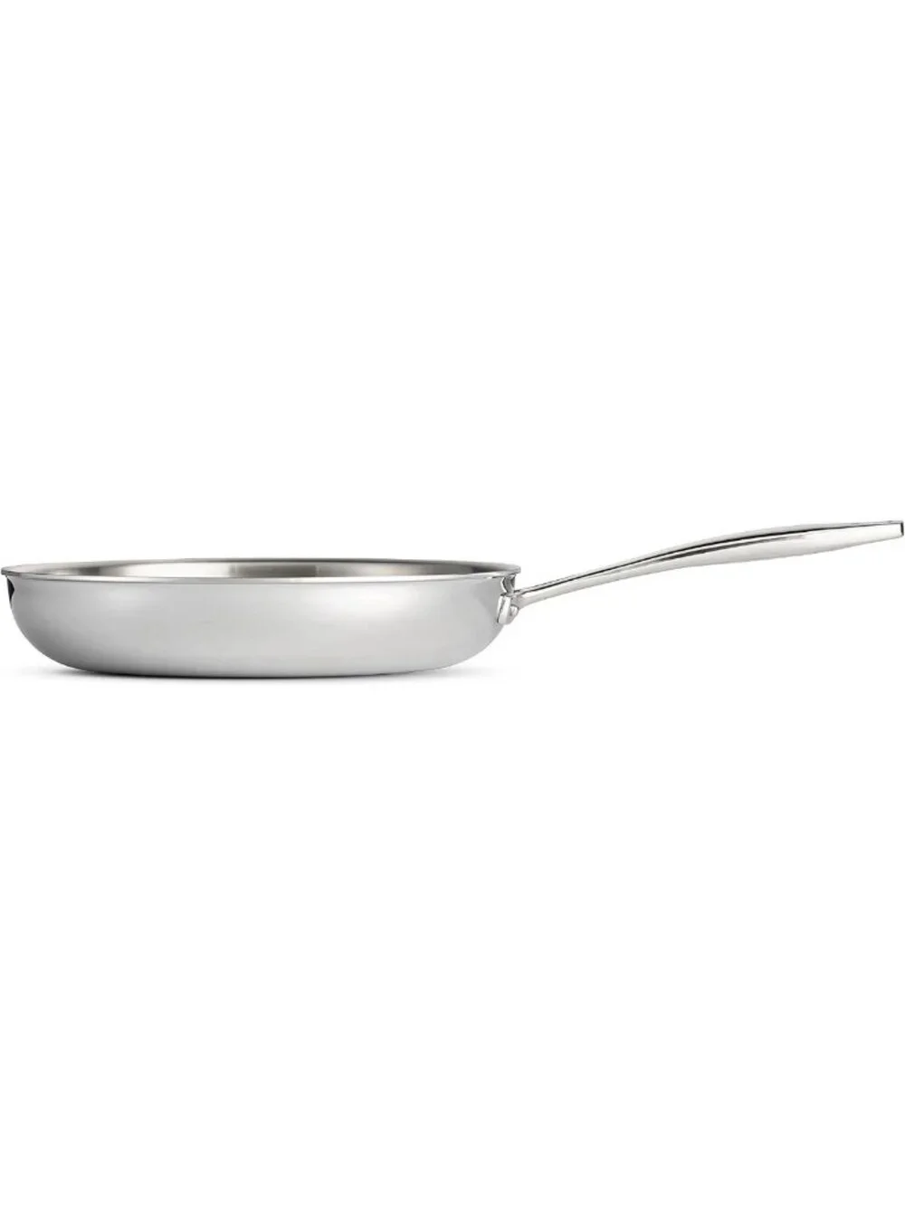 10-Inch Tri-Ply Clad Stainless Steel Frying Pan - Durable, Even Heat Cooking